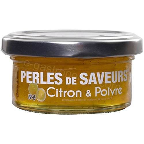 Christine Le Tennier Lemon & Pepper Flavor Pearls, 1.75oz Jar