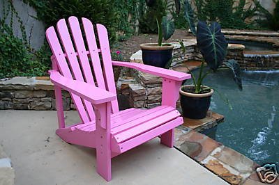 Pink Painted Cedar Adirondack Chair