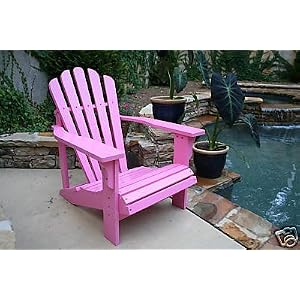 PINK PAINTED CEDAR ADIRONDACK CHAIR by