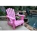 PINK PAINTED CEDAR ADIRONDACK CHAIR