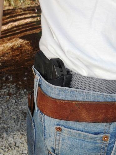 Telor Tactical Comfort Air Bodyband Holster for Compact Handgun, RH, XXL, Grey, Glock 42/SCCY CPX