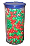 M and M Chocolate Candies Christmas Holiday Assortment 2.75 Pound Jar Present