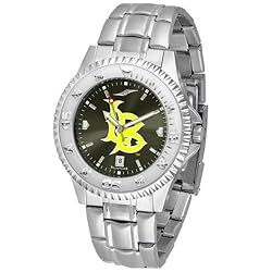 Long Beach State 49ers NCAA Anochrome "Competitor" Mens Watch (Steel Band)
