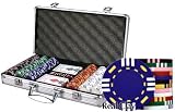 New 300 Real Clay 14 gram Tri Color 12 Stripe Poker Chips Set
