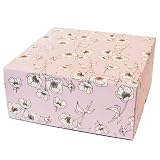 White Poppies - Set of 4 Two Piece Gift Boxes (8" x 8" x 3.5")