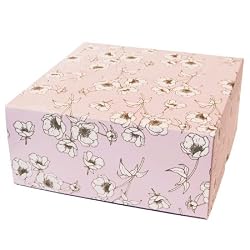 White Poppies - Set of 4 Two Piece Gift Boxes (8" x 8" x 3.5")