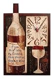 Manual Woodworkers & Weavers Time Well Spent Good Wine and Food Wall Clock, 10 by 15-1/4-Inch