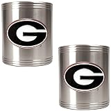 Great American Products Georgia Bulldogs 2 Piece Stainless Steel Can Holder Set