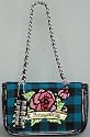 Betsey Johnson The Flap Purse in Blue Inked Up,Bags (Handbags/Totes) for Women