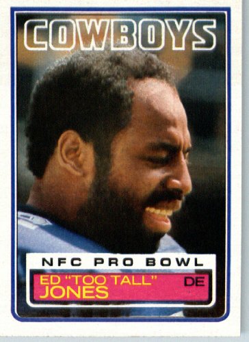 1983 Topps # 49 Ed Jones Dallas Cowboys Football Card - Shipped In Protective Screwdown Display Case!