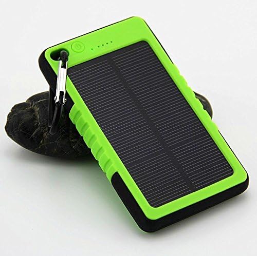 Solar Charger - sdber® New square design Solar Panel 8000mAh Water/ Shock/ Dust Resistant Portable Backup Power Bank Pack USB Charger for iPhone 6, 6 Plus, 5s, 5c, 4s, 4, iPods, iPad Mini Retina (Apple Lightning Adapter Included), Samsung Galaxy Note 3, Note 4, S3, S4, S5, Most Android/Windows Smart Cell Phones, GPS, Tablets, and Other USB-charged Devices (Green)