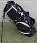 Mens Deluxe Black & Silver Color Golf Bag Dual Shoulder Straps Automatic Stand Luxury Golf Bag Superior Quality $189 Retail