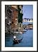 Goldola and Gondolier Near Academia Bridge, Venice, Veneto, Italy Places Framed Photographic Poster Print by Roberto Gerometta, 24x34