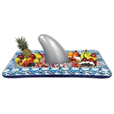Beistle Inflatable Shark Buffet Cooler, Multicolored