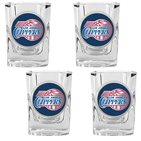 Los Angeles Clippers NBA 4pc Square Shot Glass Set by Great American Products