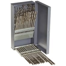 Alvord Polk 127-S-11 High-Speed Steel Chucking Reamer Set, Right Hand Spiral Flute, Uncoated Finish, 60-Piece, #1 - #60 Wire Sizes