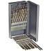 Alvord Polk 127-S-11 High-Speed Steel Chucking Reamer Set, Right Hand Spiral Flute, Uncoated Finish, 60-Piece, #1 - #60 Wire Sizes