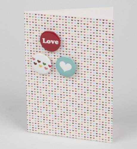 Love Badge Handcrafted Valentine Card