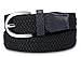Jabeu Elastic Braided Web Belt, Fashion Stretch belt, With Metal Single Prong Buckle