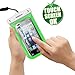 DandyCase Slim Waterproof Case for Apple iPhone 5S / 5 / 5C & Apple iPod Touch 5 (Will NOT fit Other Smartphones) - IPX8 Certified to 100 Feet [Retail Packaging (Neon Green)