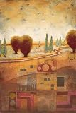 Quilted Landscape I - Artist: Osbourne - Art Print Poster Size: 24.00 by 36.00 inches