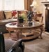 American Drew 583-910 Bob Mackie Oval Coffee Table with Glass Top