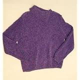 Alfred Dunner All Wrapped Up Envelope Neck Sweater Purple PM