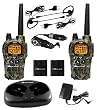 Midland Outfitter Series GXT1050VP4 50-Channel 36-Mile Waterproof 2-Way GMRS Radio with NOAA All Hazard /Weather Alert, Rechargeable Batteries, Dual Desktop charger 12 Volt Vehicle Adapter and 2 Headsets (Pair, Mossy Oak )