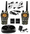 Midland Outfitter Series GXT1050VP4 50-Channel 36-Mile Waterproof 2-Way GMRS Radio with NOAA All Hazard /Weather Alert, Rechargeable Batteries, Dual Desktop charger 12 Volt Vehicle Adapter and 2 Headsets (Pair, Mossy Oak )