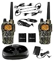 Midland Outfitter Series GXT1050VP4 50-Channel 36-Mile Waterproof 2-Way GMRS Radio with NOAA All Hazard /Weather Alert, Rechargeable Batteries, Dual Desktop charger 12 Volt Vehicle Adapter and 2 Headsets (Pair, Mossy Oak )