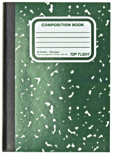 Top Flight Mini-Marble Composition Book, 80 Sheets, Narrow Rule, 4.5 x 3.25 Inches, 1 Book, Cover Color May Vary (41354) Top Flight Mini-Marble Composition Book, 80 Sheets, Narrow Rule, 4.5 x 3.25 Inches, 1 Book, Cover Color May Vary (41354)