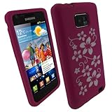 iGadgitz Pink & White Flowers Silicone Skin Case Cover for Samsung Galaxy S ....