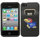NCAA Kansas Jayhawks Bottle Opener iPhone 4 Cover - Black