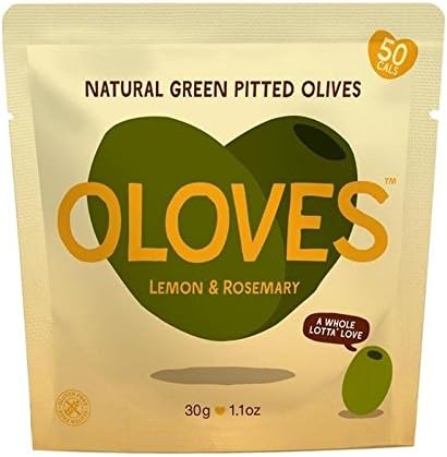 Oloves Lemon &amp; Rosemary Marinated Pitted Green Olives 30g