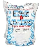 United Facility Supply Bag-A-Rags Reusable Wiping Cloths, Cotton, White, 1 Pound Pack (N250CW01)