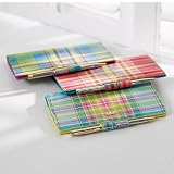 Baekgaard Tartan Brights Checkbook Cover & Pen, Genuine Leather by 
