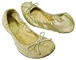 COACH JILLY SIGNATURE GOLD BALLET FLATS SHOES NEW