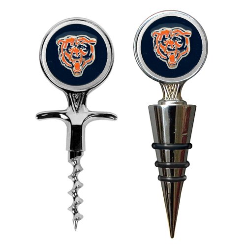 Chicago Bears Cork Screw and Wine Bottle Topper Set