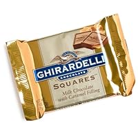 Ghirardelli Chocolate Squares, Milk Chocolate with Caramel Filling, 1.3-Ounce Squares (Pack of 18)