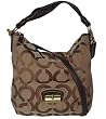 Authentic Coach Op Art Kristin Convertible Hobo Handbag 14911 Khaki Mahogany