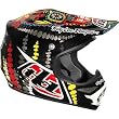 Troy Lee Designs VooDoo Air Off-Road Motorcycle Helmet w/ Free B&F Heart Sticker Bundle - Black