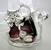 100% Handcrafted Glass Squirrels and Glass Jar Candle Holder,4.25 D x 5.75 H and Jar Size 2 x2, The Most Attractive Squirrels Glass Artworks with Glass Jar at 2 x 2