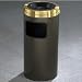 Glaro Mount Everest Series Satin Brass Sand Cover Ash/Trash Receptacle in Desert Stone, 12 inch Dia 