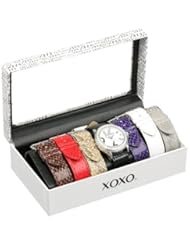 XOXO Womens XO9042  Seven Color Snake Interchangeable Strap Set Watch