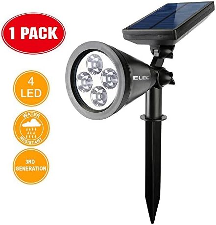 Solar Wall Spotlight Outdoor Garden Security Light Path &amp; Landscape Light