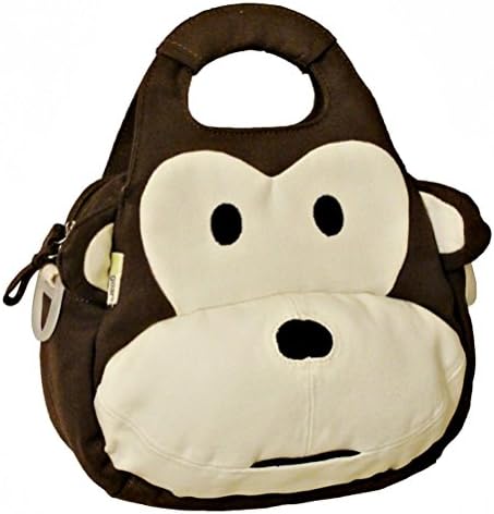 Kids Preschool Lunch Tote Made of Natural Cotton Canvas (Adjustable/removable Shoulder Strap)