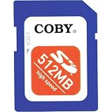 COBY SD512S 512MB SD Memory Card