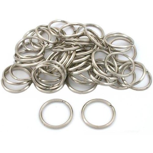 50 Steel Split Rings Key Chain Connector Parts 