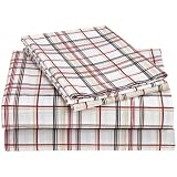 BeverlyHillsPoloClubPlaidKingSheetSet,Red