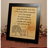 Americana stitchery wall decor Pledge of Allegiance by Creative Touch